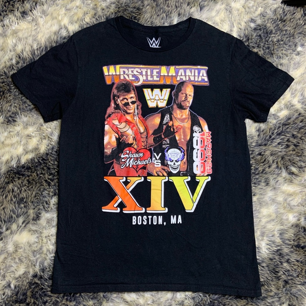 Men’s Medium Wreslemania XIV Graphic Print T-Shirt Black